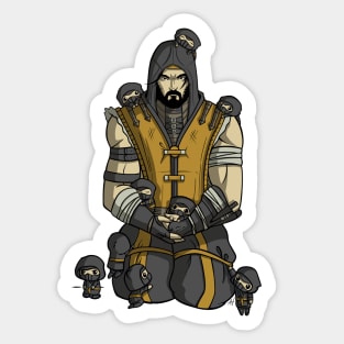 Scorpion and Little Ninjas - Mortal Kombat Sticker